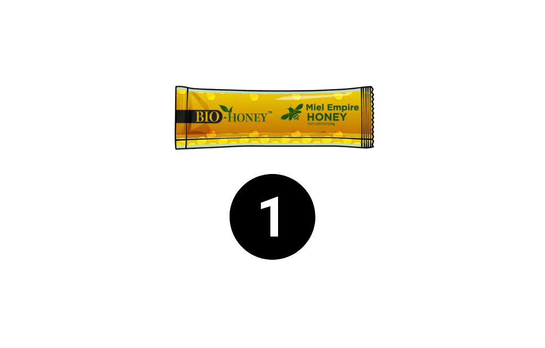 Bio Honey™ stick individuel 20 g – miel bio premium aux extraits végétaux en format découverte prêt à déguster