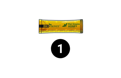 Bio Honey™ stick individuel 20 g – miel bio premium aux extraits végétaux en format découverte prêt à déguster