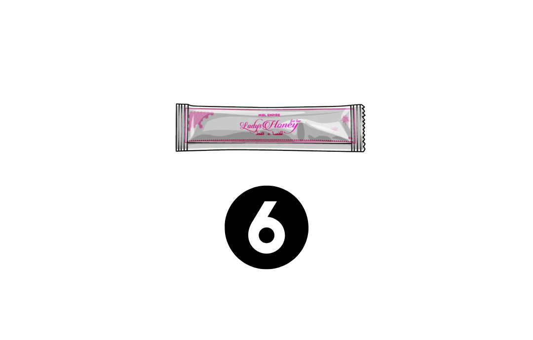 Lady's Honey miel premium femme 6 sticks